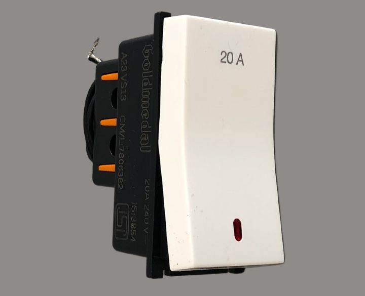 Air 20A 1 Way Switch with Indicator Arc 181421  White